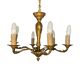 Vintage chandelier in gilded brass with 6 lights - Classic style