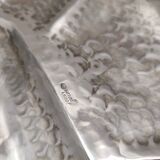 Vintage Rectangular Embossed Silver Plated Tray / Centerpiece by Olri, Italy