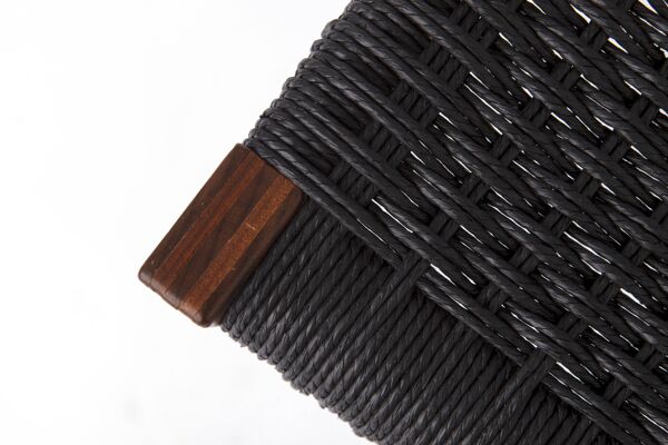 Chaise vintage Poul Cadovius ''Pia'' pour Cado, chaise en teck danois des années 1960, noire