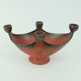 Keramik schale mit kerzenhaltern kunstkeramik conny walther denmark 60s