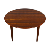 Table basse ronde scandinave en teck 1960
