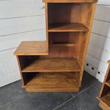 Pair of 1960s solid oak bookcases