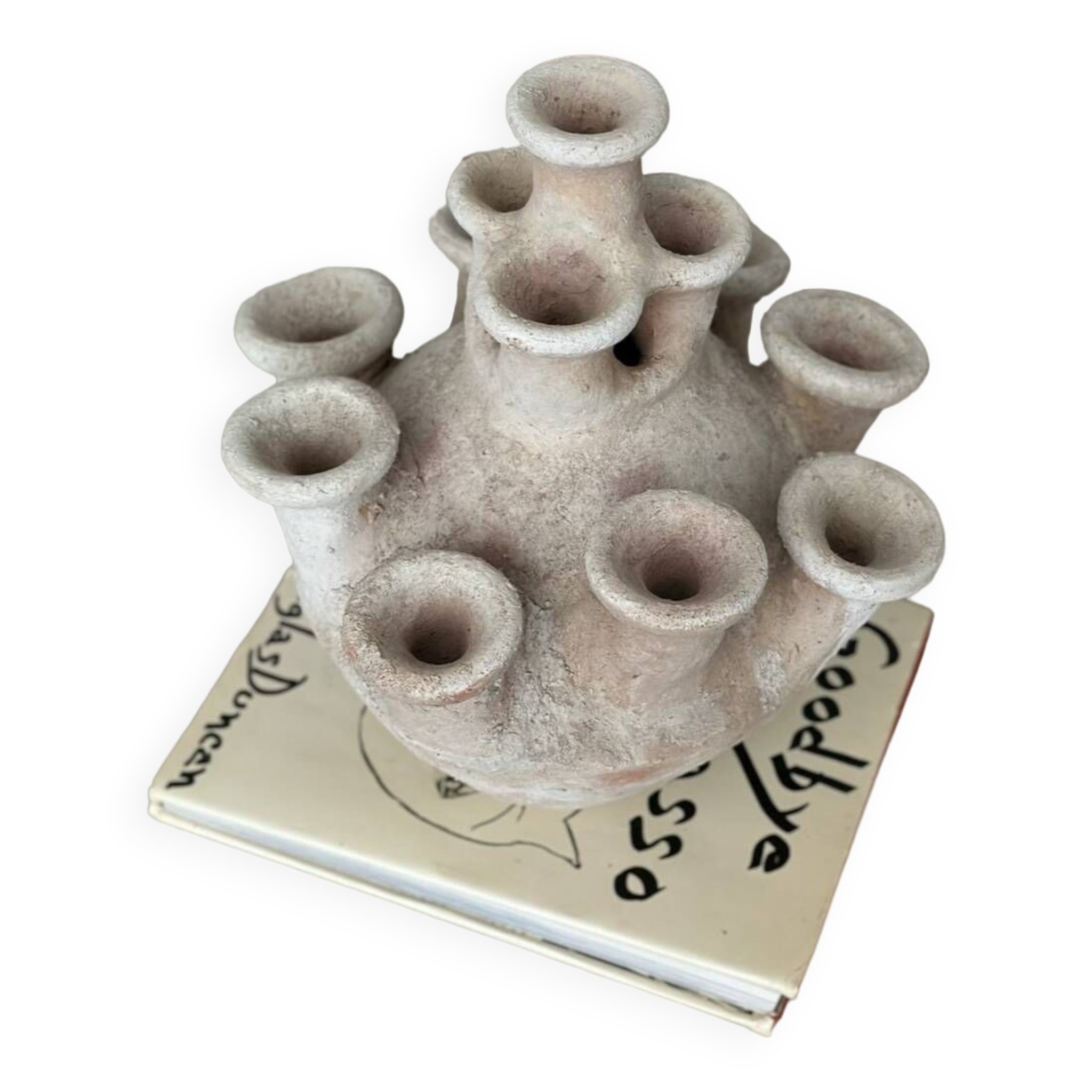 Anemone candle holder, centrepiece chandelier, raw minimalist ceramic sculpture.