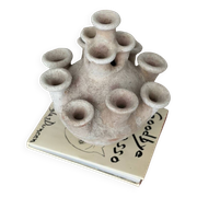 Anemone candle holder, centrepiece chandelier, raw minimalist ceramic sculpture.