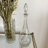 Engraved crystal wine decanter 20s-30s