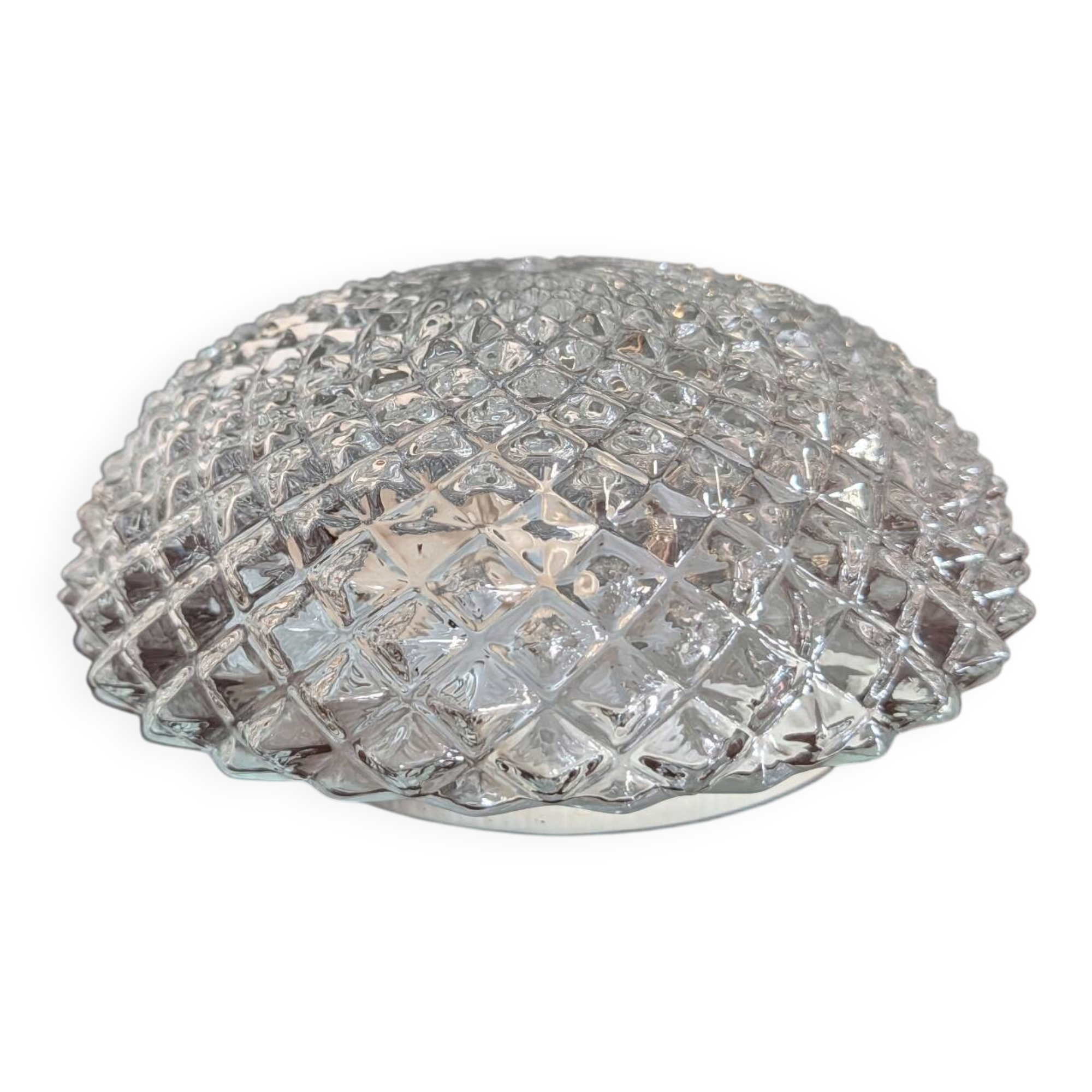 Vintage moulded glass wall light / ceiling light