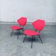 Set of Mid-Century Modern Low Side Chairs, Italy, 1950s