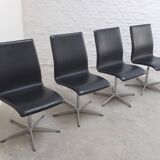 Set of 6 'Oxford' swivel chairs by Arne Jacobsen for Fritz Hansen, 1965