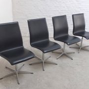 Set of 6 'Oxford' swivel chairs by Arne Jacobsen for Fritz Hansen, 1965