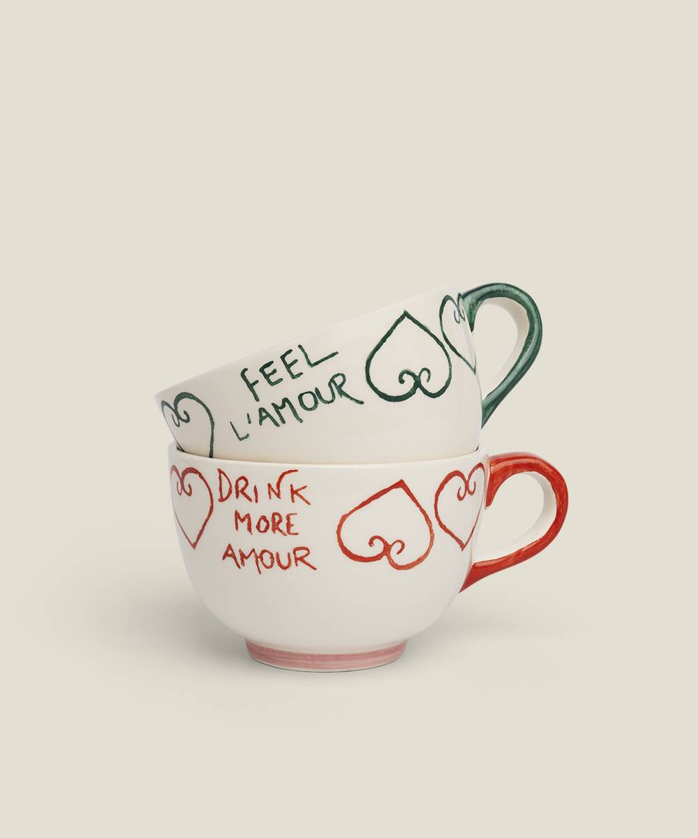 Set of 2 L'AMOUR Mugs