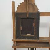 Old bevel mirror with metal parcloses pushed back Louis XIV style