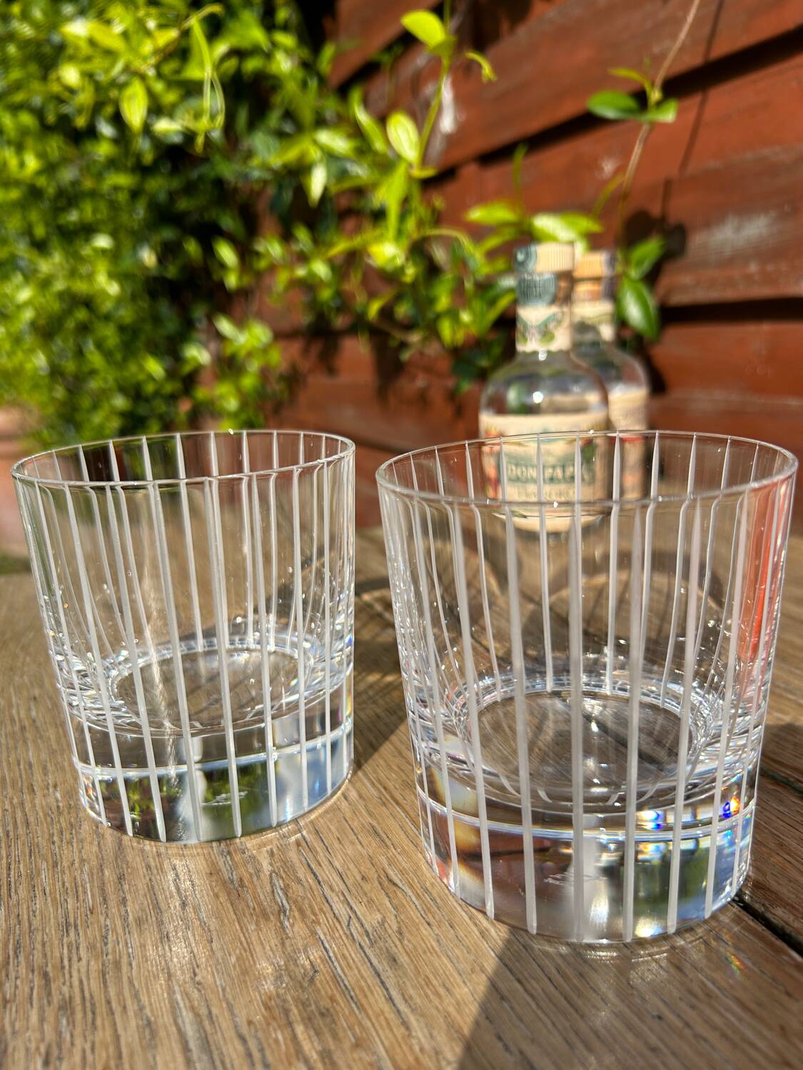 Duo crystal whiskey glasses JG Durand