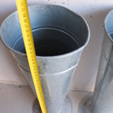 Pair of large zinc florist vases