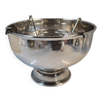 Silver-plated metal champagne bucket