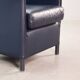 Wittmann Petrol Soft Leather Club Chair Model Aura  Designed by Paolo Piva