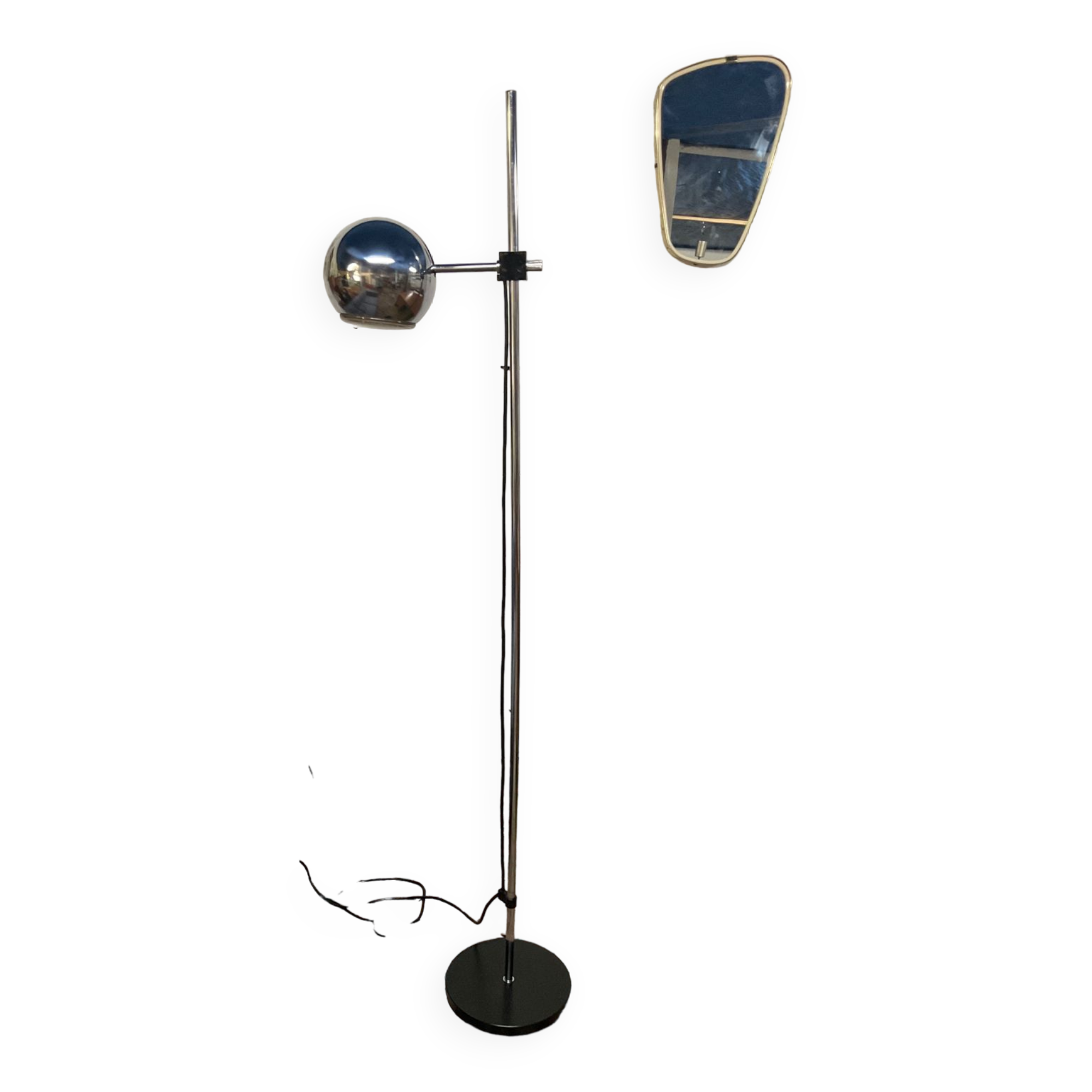EyeBall floor lamp from the 70s in chromed metal