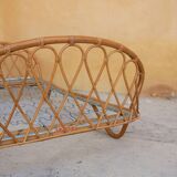Vintage rattan bed