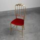 Hollywood Regency Brass Chiavari Chair by Giuseppe Gaetano Descalzi, Italy,