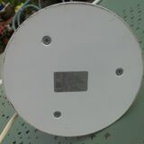 Massive swing desk lamp has two lights and a kneecap