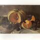 Nature morte à l'huile sur toile 1911, tableau ancien signée F. Lallier