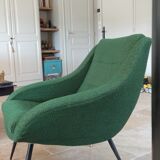Fauteuil vert vintage rétro 50/60
