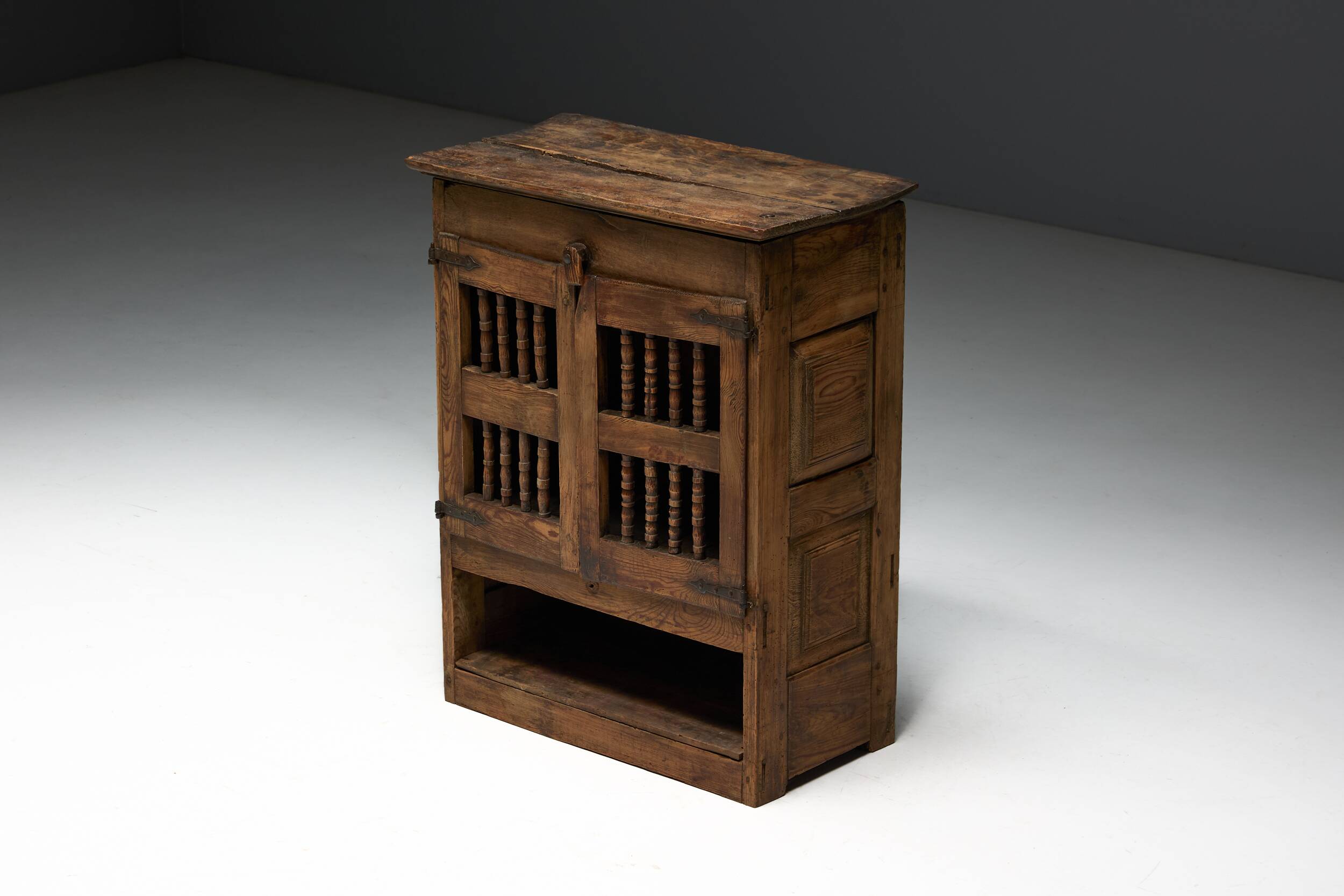 Rural Art Populaire Pantry Cabinet, Spain, 19th Century