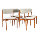 Ensemble de 4 chaises Erik Buch pour O.D. Møbler modèle 49 'Bur' - design danois