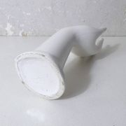 Vase, baguier main vintage en céramique blanche