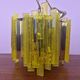 Acrylic and Brass Pendant Lamp by Claus Bolby for CEBO Industri, Denmark, 1960s