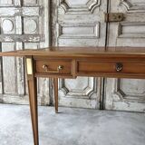 Directoire style flat desk circa 1960 in light cherry wood.