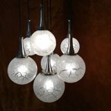 Lampe en cascade Doria verre croco