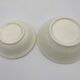 Two vintage cups in white earthenware, blue ledé 1950
