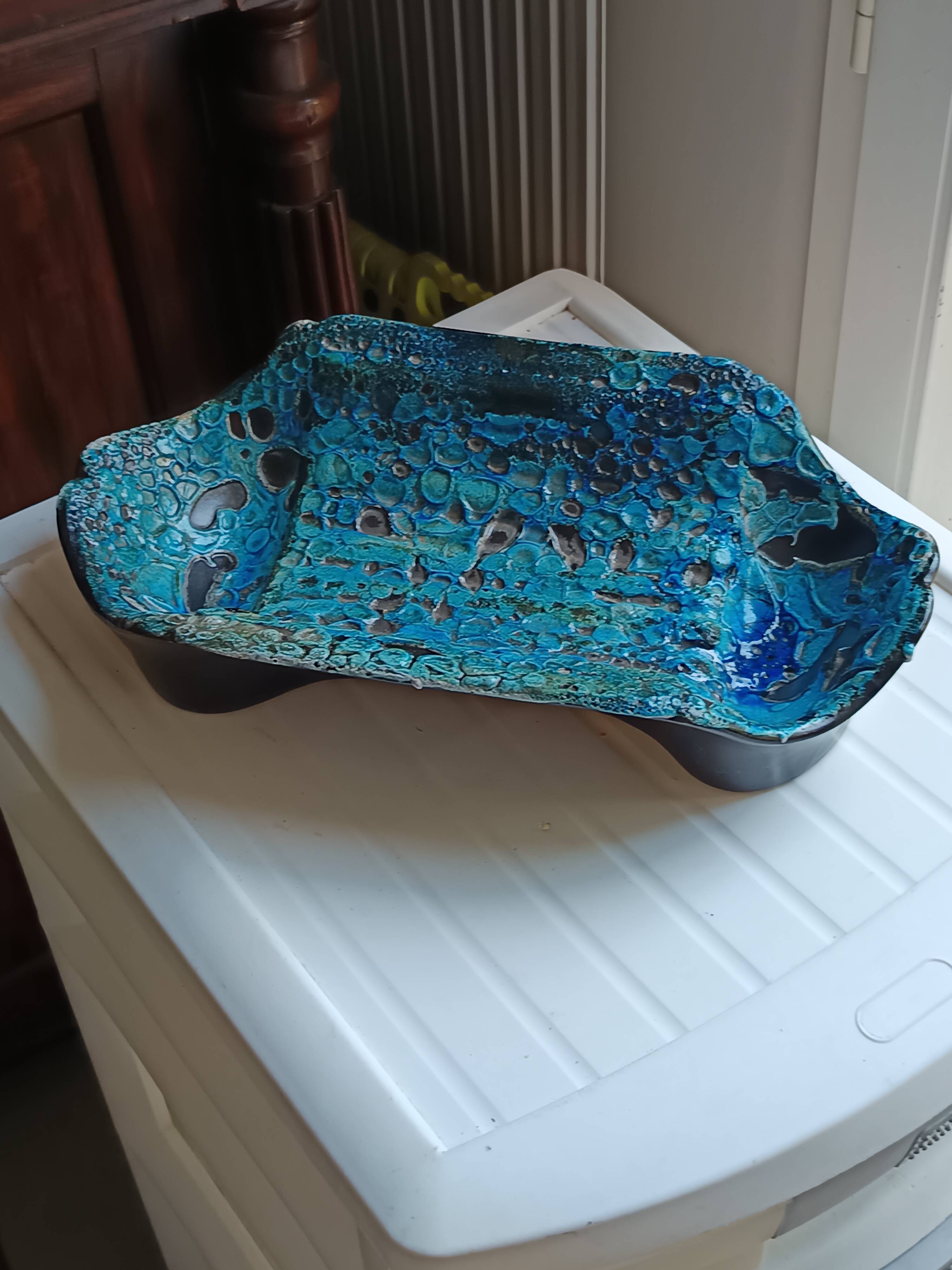 Ceramic plate Émaux des Glaciers "The Cyclops" – 1970s