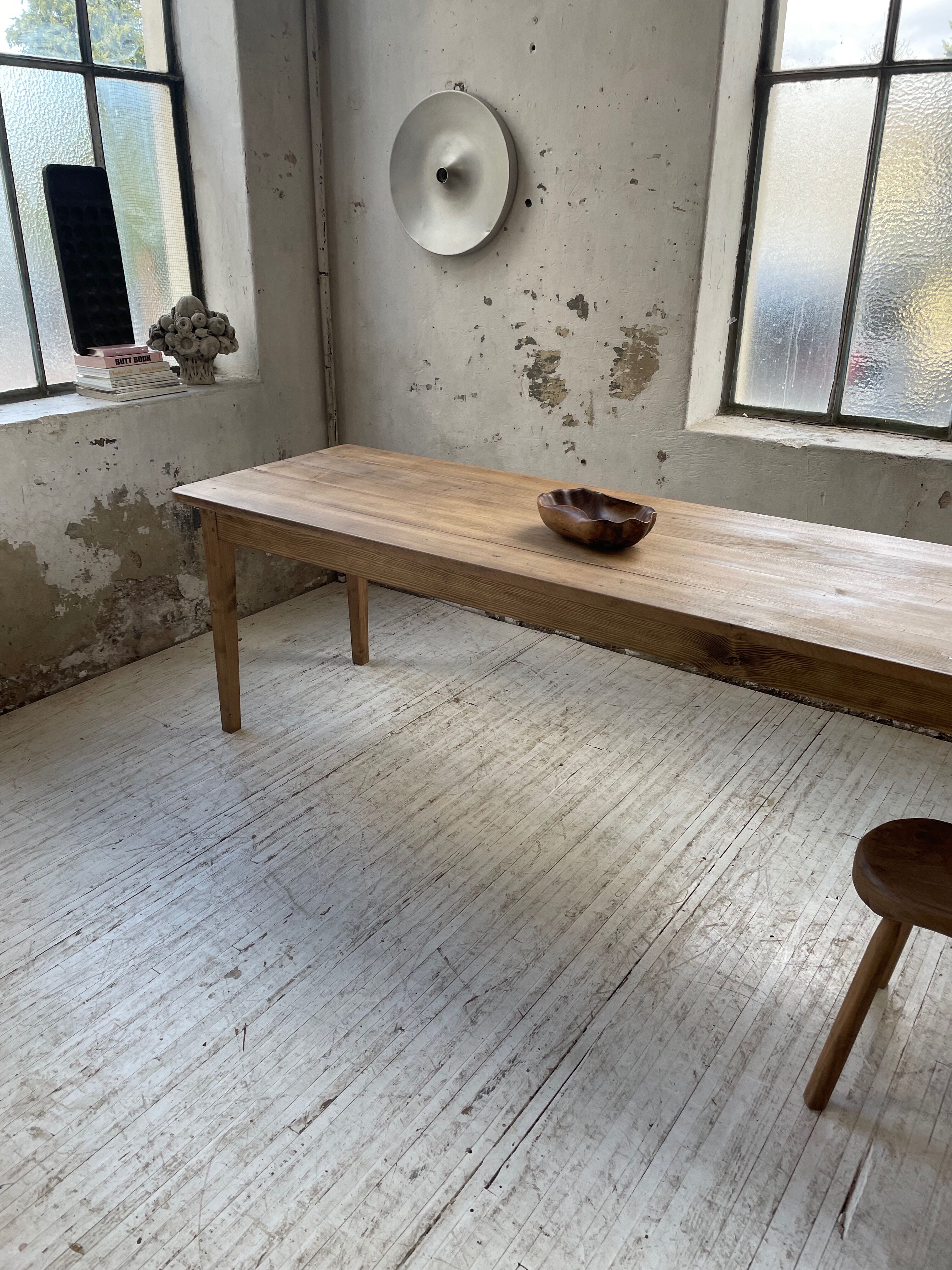 XL farmhouse table in beech and pine 3m