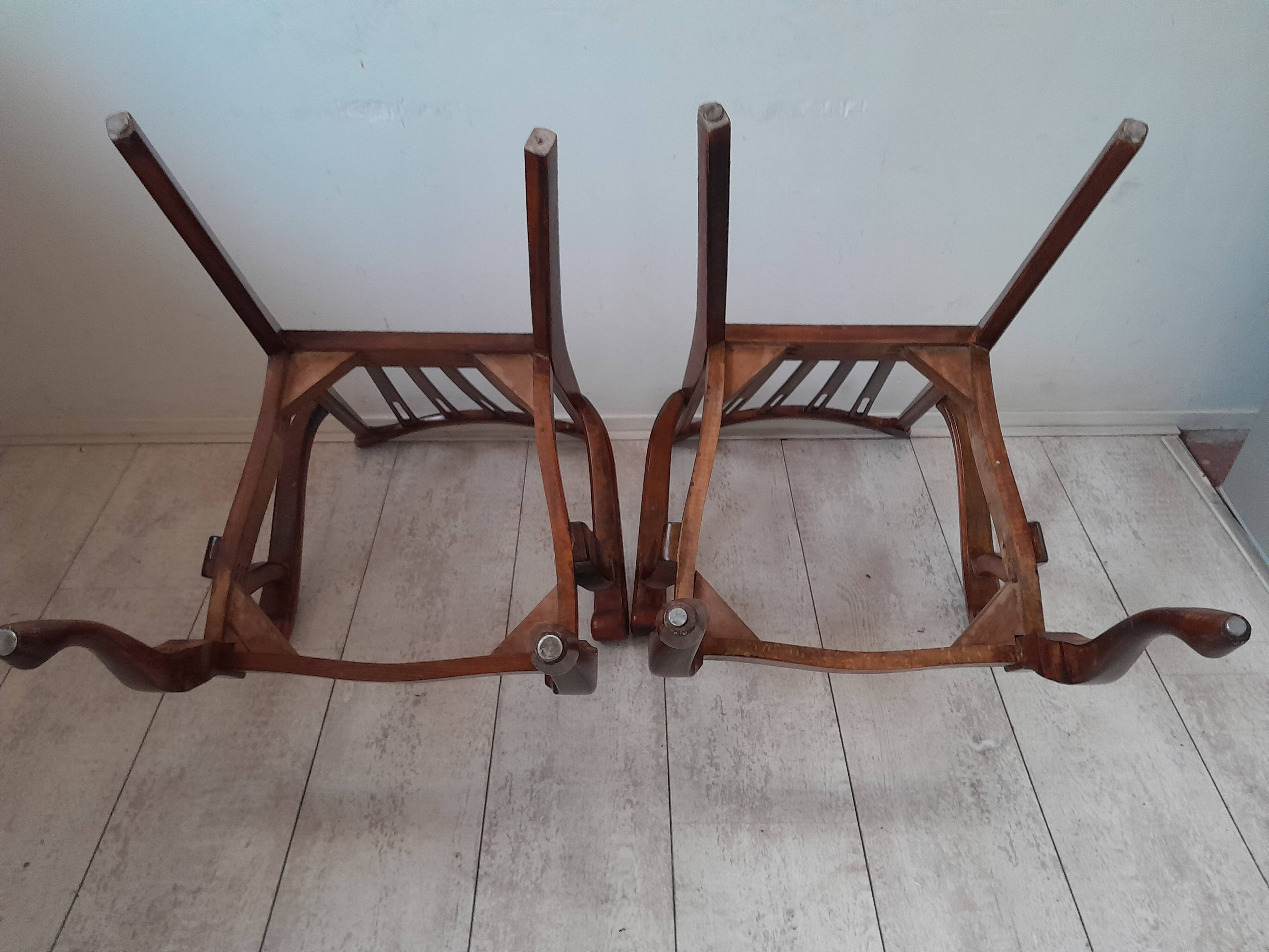 Paire de fauteuils de style Queen Anne originaux