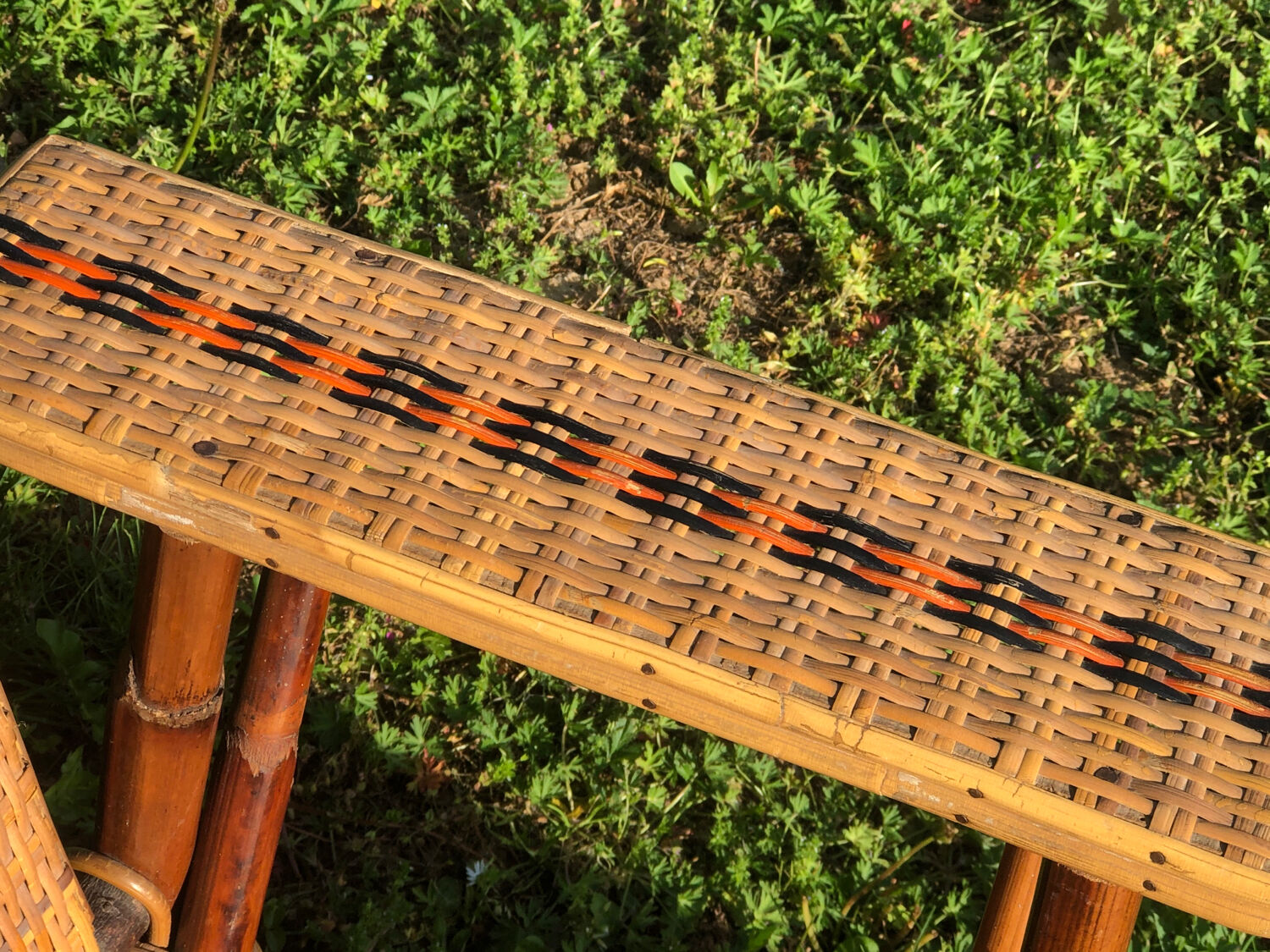 Rattan and wicker deck chair