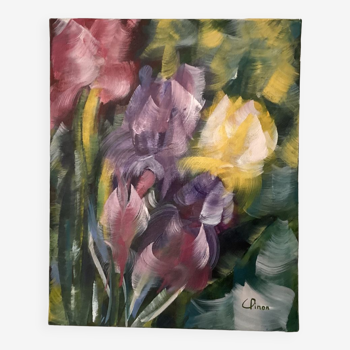 Tableau floral iris