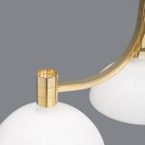 Ceiling light As/Am gold-plated by Franco Albini and Franca Helg for Sirrah, 1970s.