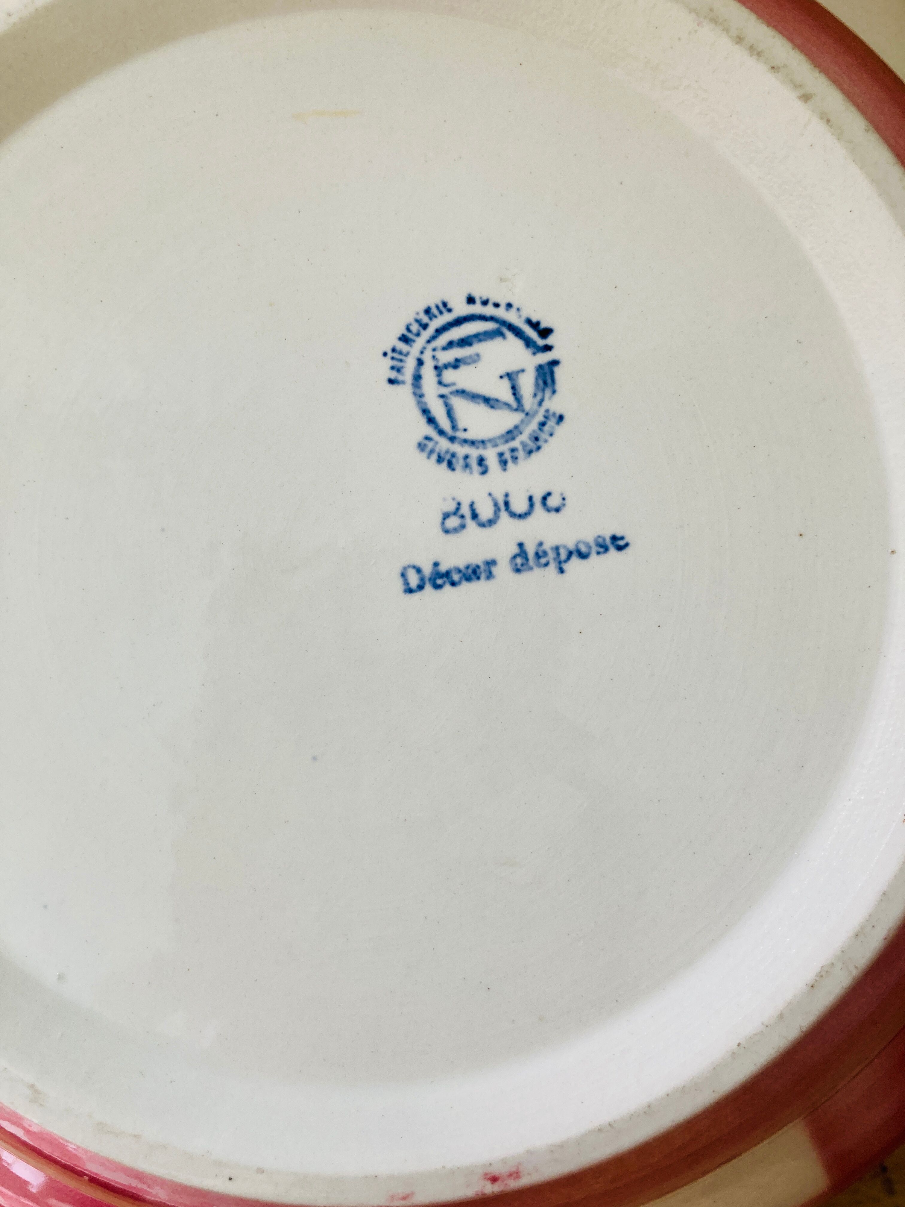 Salad bowl fn givors checkered bordeaux