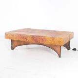 Vintage resin and iron coffee table