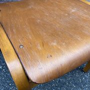vintage Scandinavian wooden office armchair