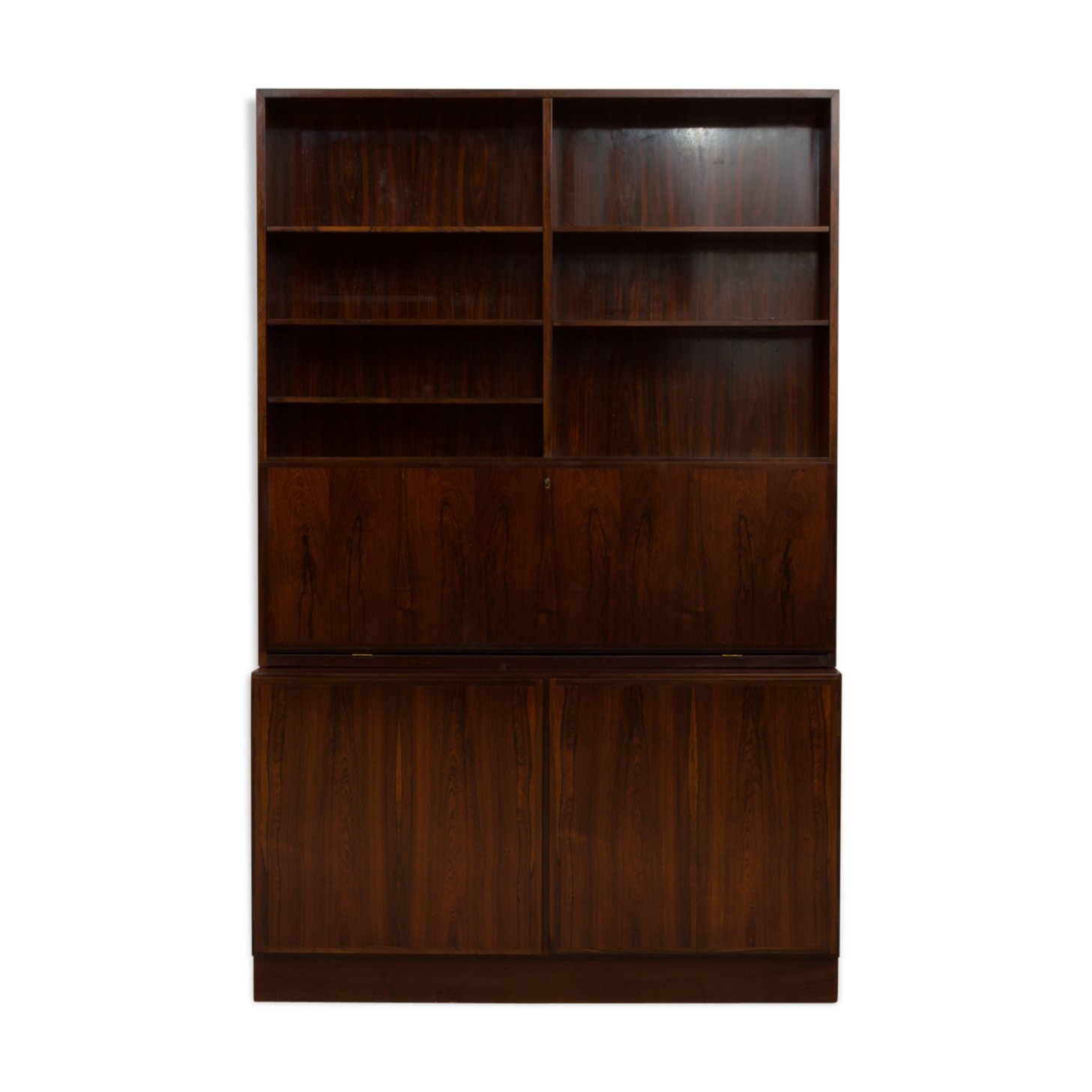 Omann Jun rosewood bookcase with secretaire