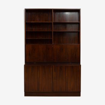 Omann Jun rosewood bookcase with secretaire
