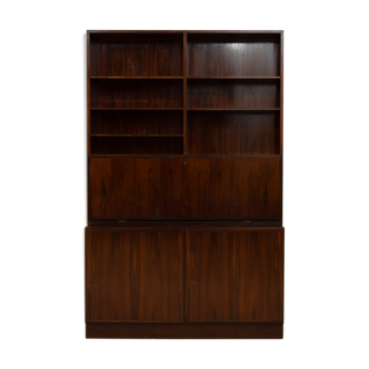 Omann Jun rosewood bookcase with secretaire