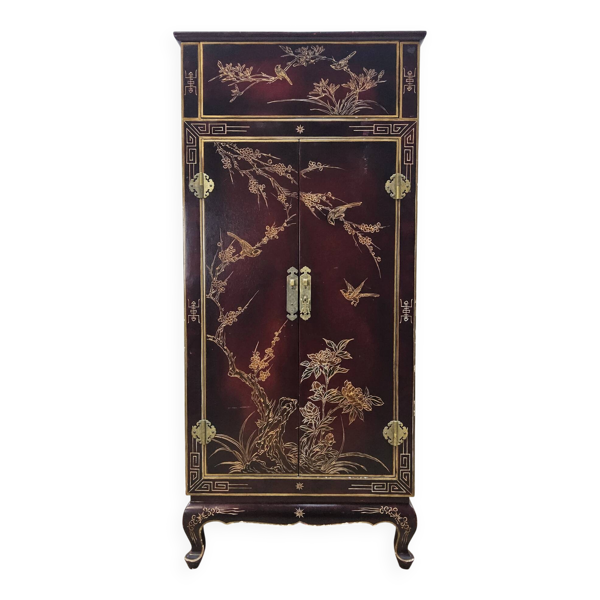 Cabinet de tourne-disque chinois vintage / Cabinet à vinyles asiatique