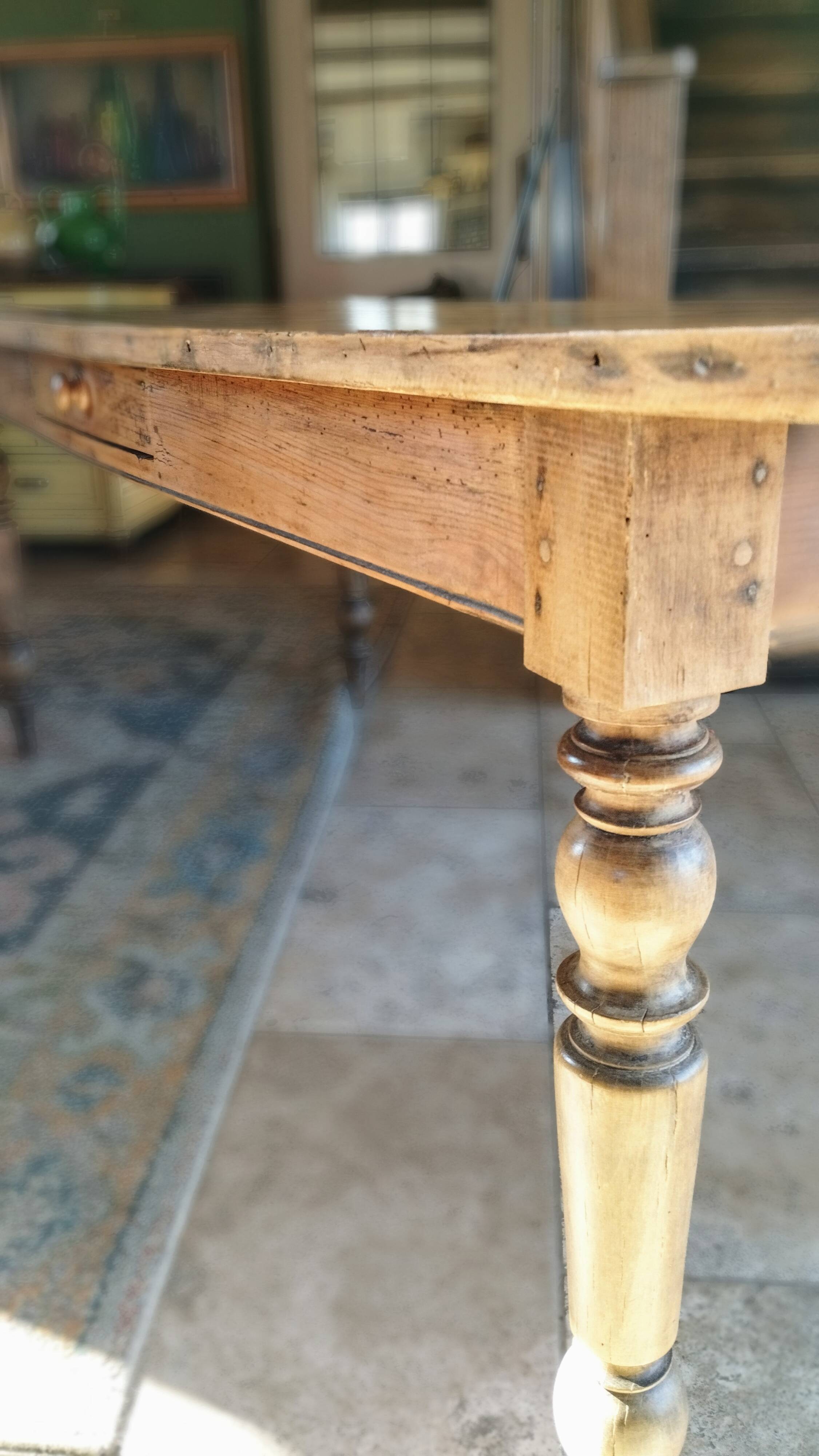 Farmhouse table dating from the end of the 19th century