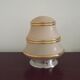 Ceiling light / Art Deco lamp in pink and gold with a glass shade - Silver Fitter