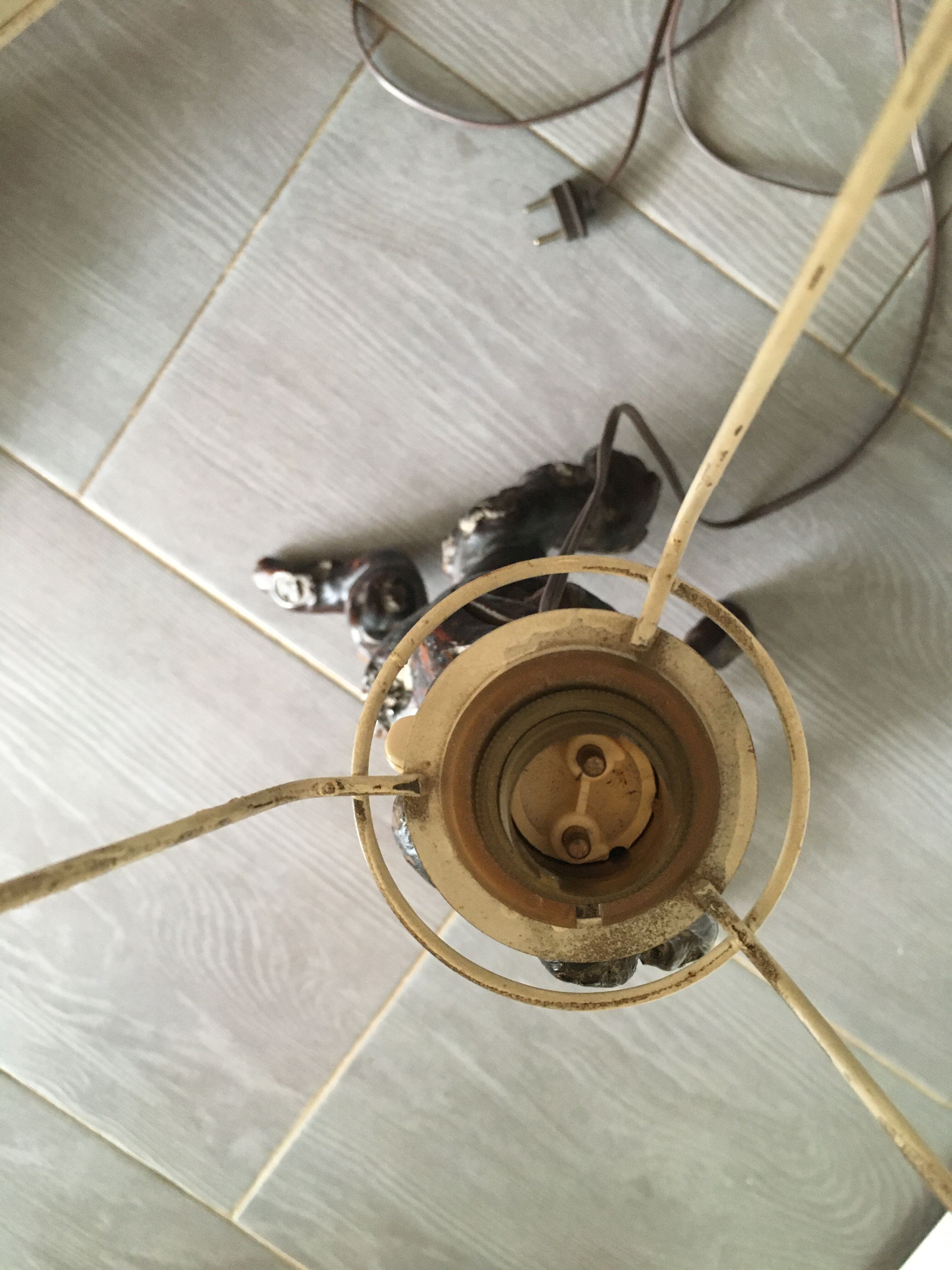 Vintage lamp with vine