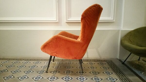 Fauteuil Wing chair Bergere easy chair années 50