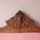 Old pediment in solid and marquetry wood